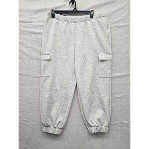 Express Womens Cargo Jogger Pants‎ Grey Poly Blend Athletic Casual Size XL